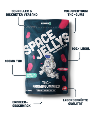 THC Spacejellies Vollspektrum | 100mg THC | 20 Stk.