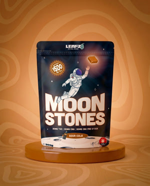 LEAFZ Moon Stones 1500mg Sour Cola — 50 Nutzhanf-Fruchtgummis à je 30 mg THC