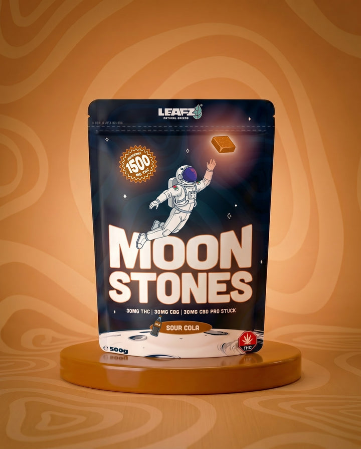 LEAFZ Moon Stones 1500mg Sour Cola — 50 Nutzhanf-Fruchtgummis à je 30 mg THC